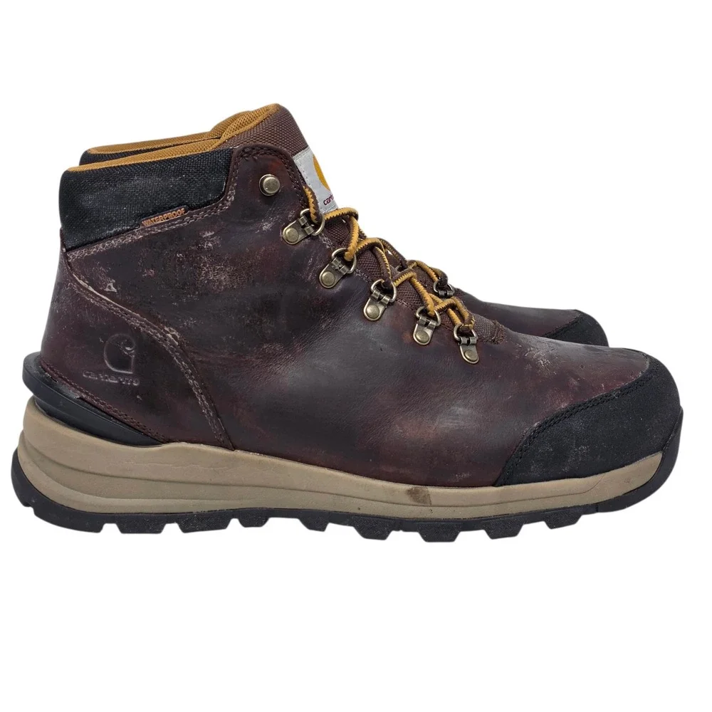 Carhartt Gilmore 5-Inch Alloy Toe Work Hiker Boots Brown Leather Men 13 FH5550-M